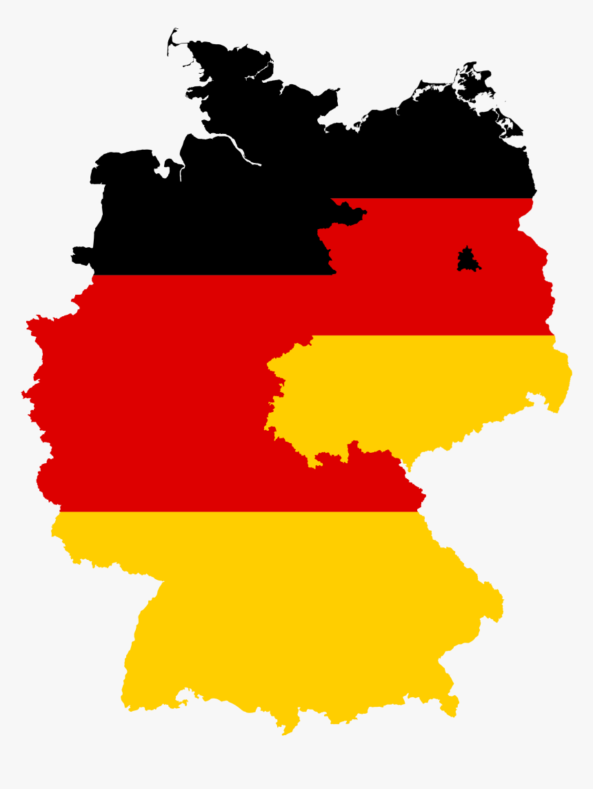 Flag Map Of West & East Germany - East Germany Vs West Germany Flag, HD Png Download