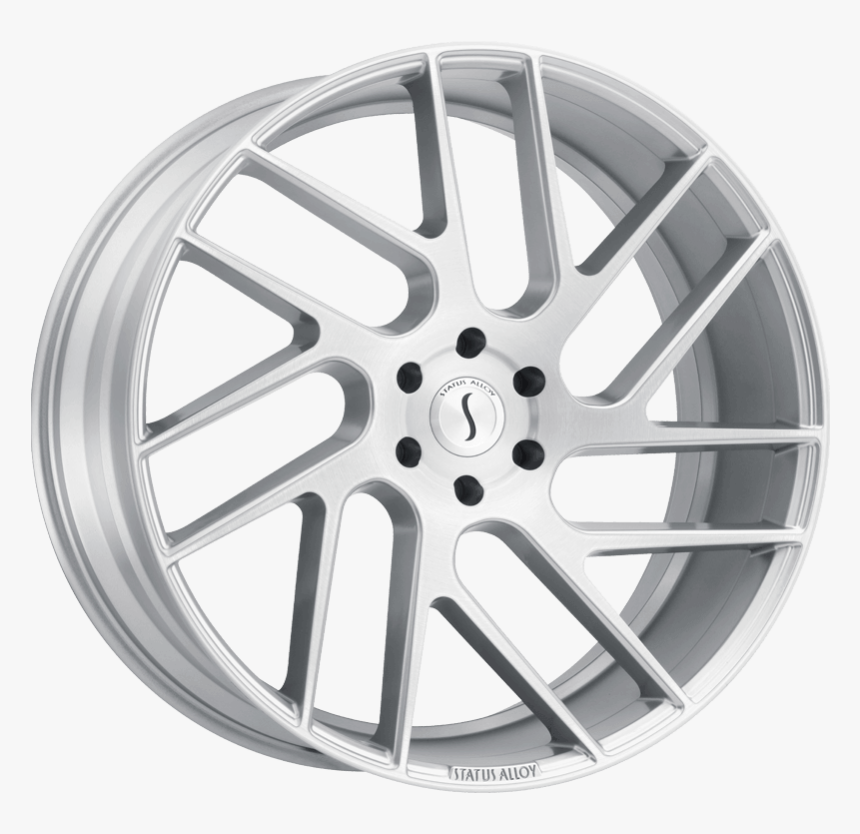 Juggernaut Silver W/brushed Machine Face Angle - Stratus Rims, HD Png Download