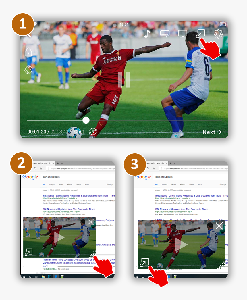 Mini Player Floating Window Video Player - Football, HD Png Download
