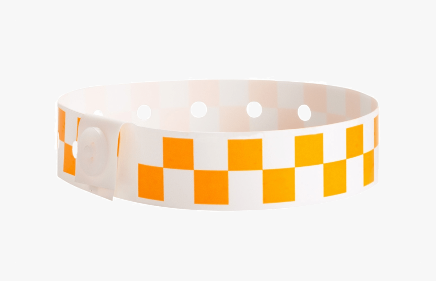 Checkerboard Neon Orange - Plastic Wrist Bands, HD Png Download