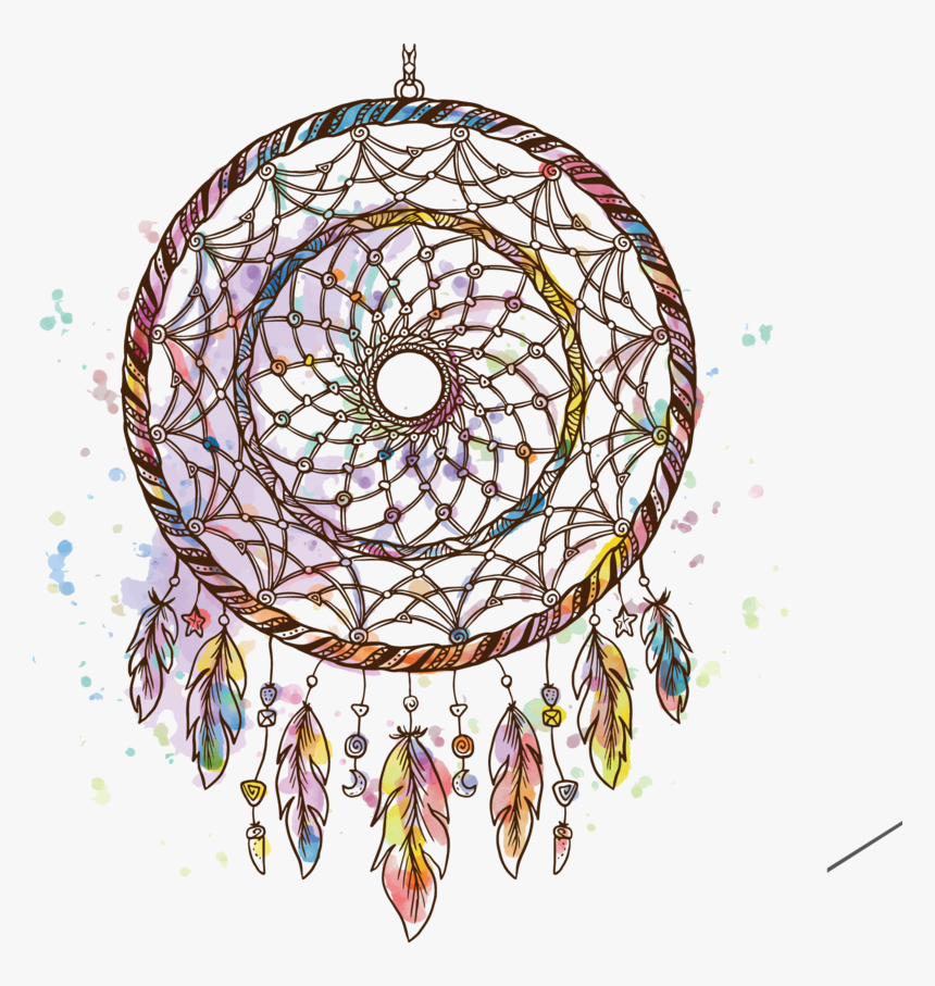 Transparent Painting Png - Dream Catcher Watercolor Circle, Png Download