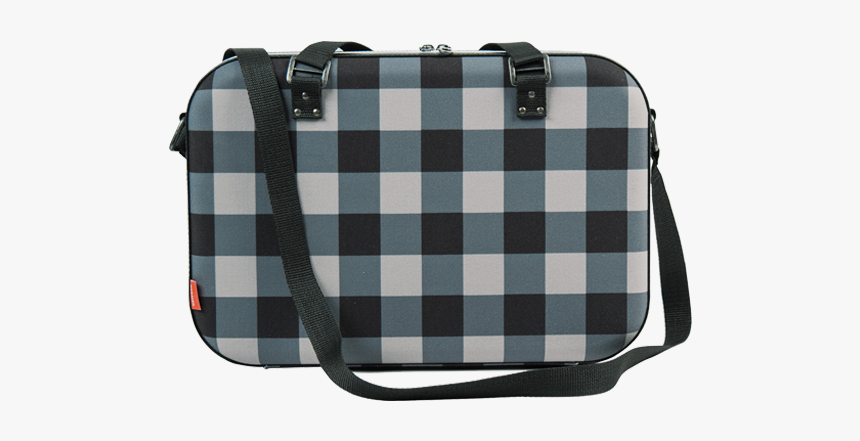 Messenger Turntable In Grey & Black Checkerboard Design - Orange And Blue Buffalo Plaid, HD Png Download