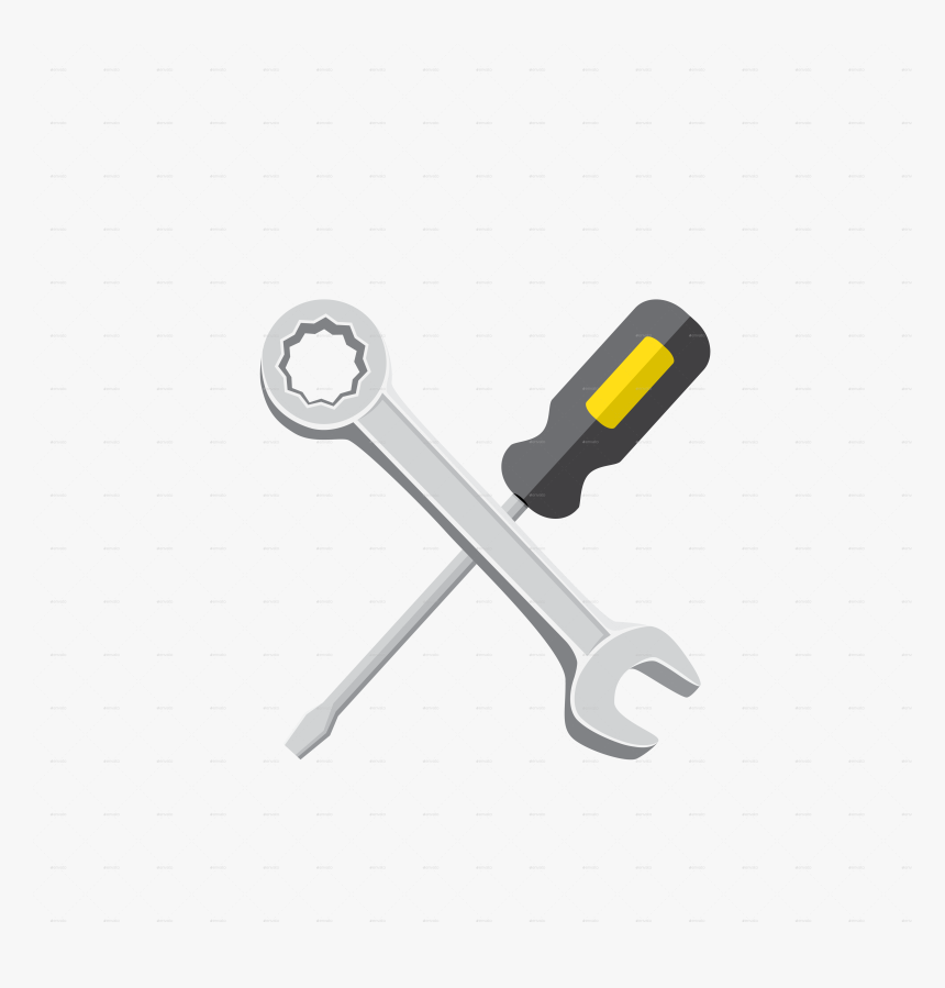 Clipart Hammer Spanner - Screw Driver And Spanner Logo, HD Png Download