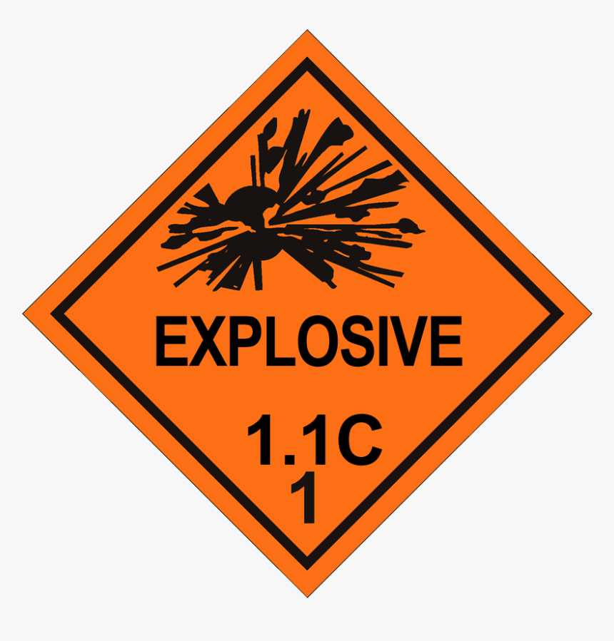 File - Explosive-1 - 1c - Explosives Sign, HD Png Download