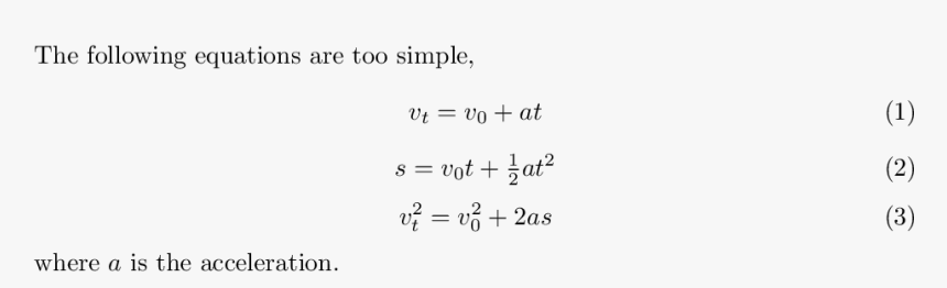 Spacing Example - Consecutive Equations, HD Png Download