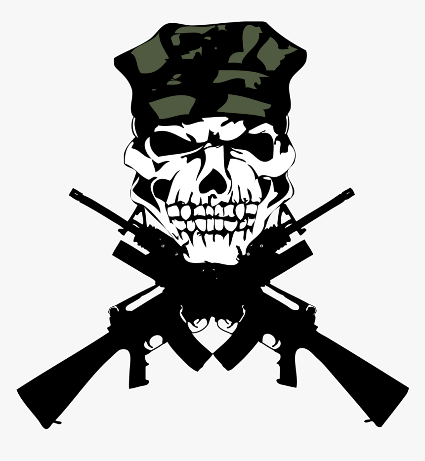 Transparent Skull Border Png - 2nd Amendment God Guns Guts Made America Free, Png Download