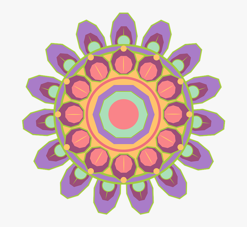Mandala, Geometric, Pattern, Shapes, Circle - Symmetry Design, HD Png Download