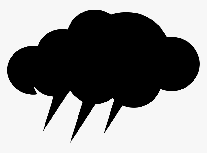 Lightning Cloud Svg Icon - Storm Svg, HD Png Download