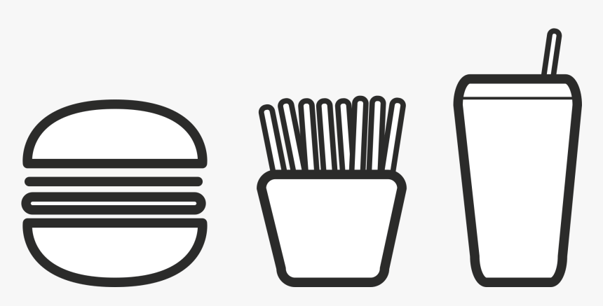 Transparent Restaurant Icon Png - Burgers Black And White, Png Download