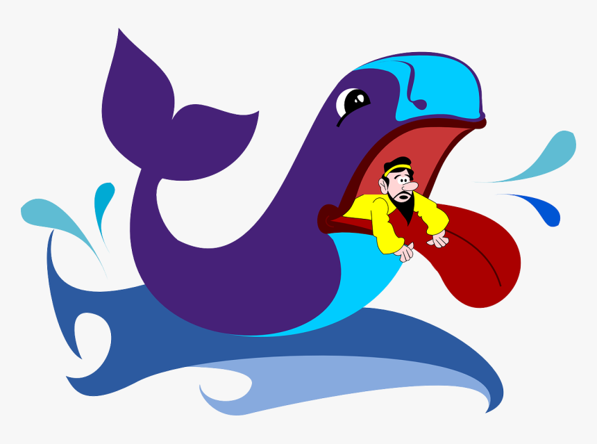 The Story Of Jonah For Kids - Jonah And The Whale Png, Transparent Png