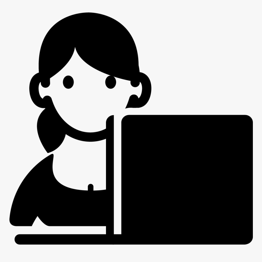 Receptionist Profession Clip Art - Silhouette Receptionist Clipart, HD Png Download