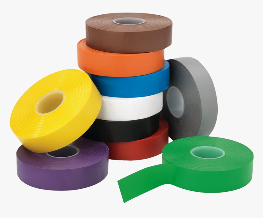 Coloured And Clear Pvc Tape 
 Title Coloured And Clear - Pvc Tape Colours, HD Png Download