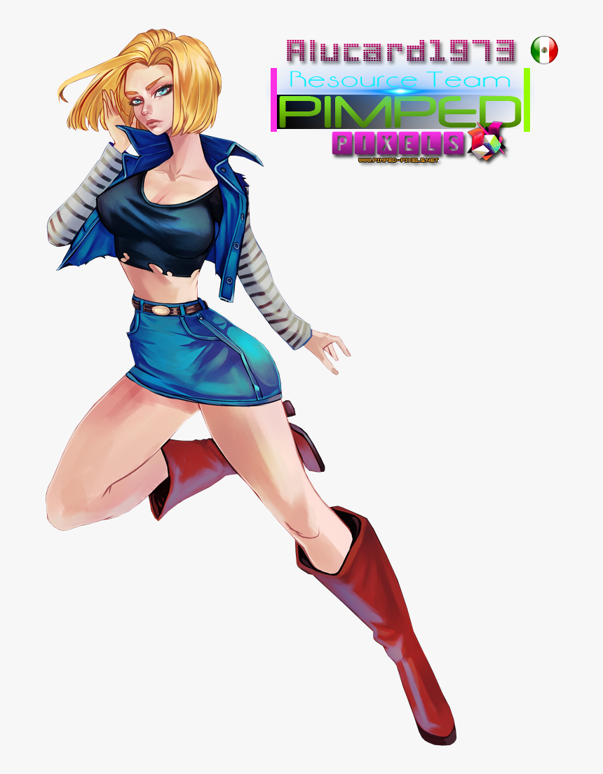 Android 18 Pin Up, HD Png Download