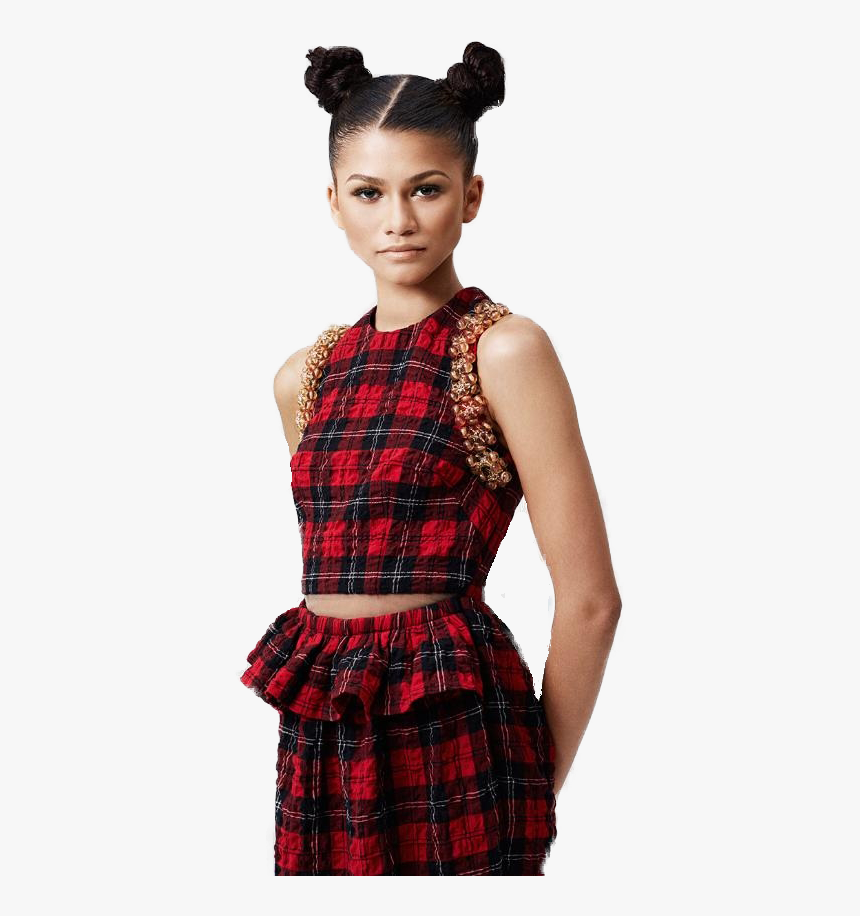 Zendaya Coleman Png - Zendaya With Two Buns, Transparent Png