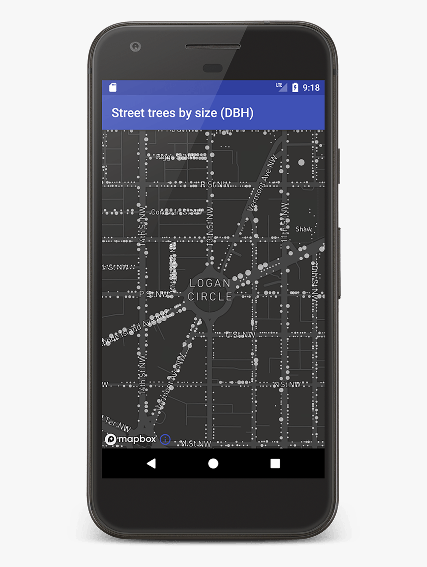 Map With Data Styled By Attribute On An Android Device - Smartphone, HD Png Download