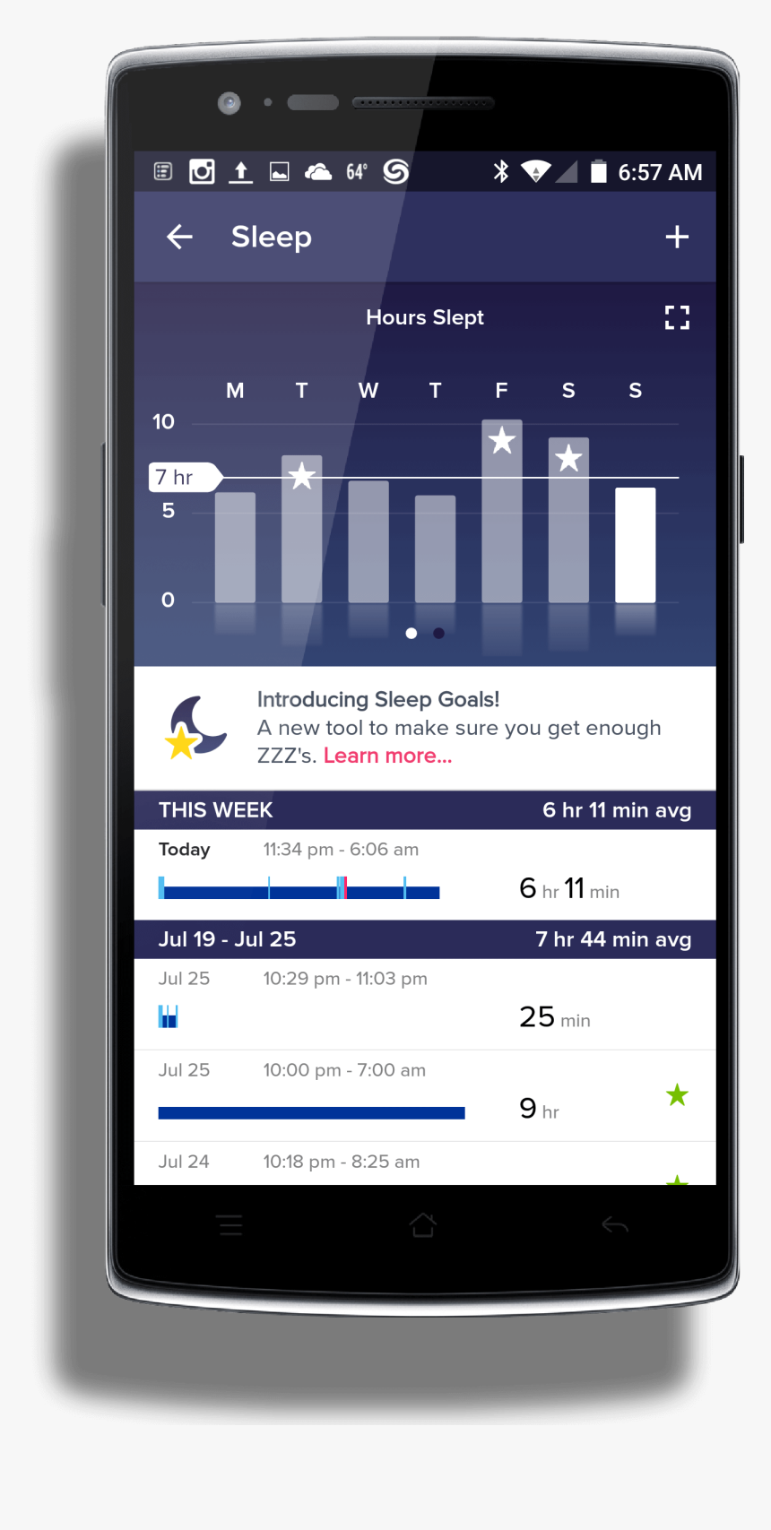 Fitbit For Android Sleep Goals - Iphone, HD Png Download