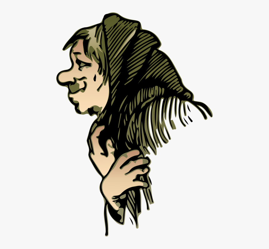 Old Woman Illustration Png Clipart , Png Download - Clip Art, Transparent Png