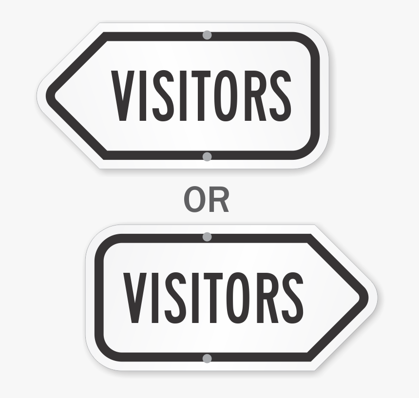 Visitor Arrow Sign - Sign, HD Png Download , Transparent Png Image ...