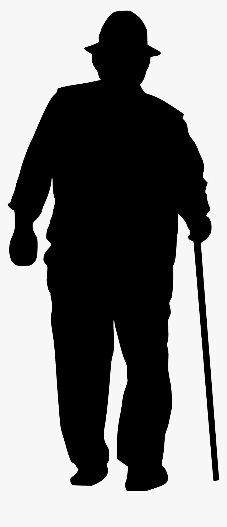 Silhouette Of Old Person Transparent, HD Png Download