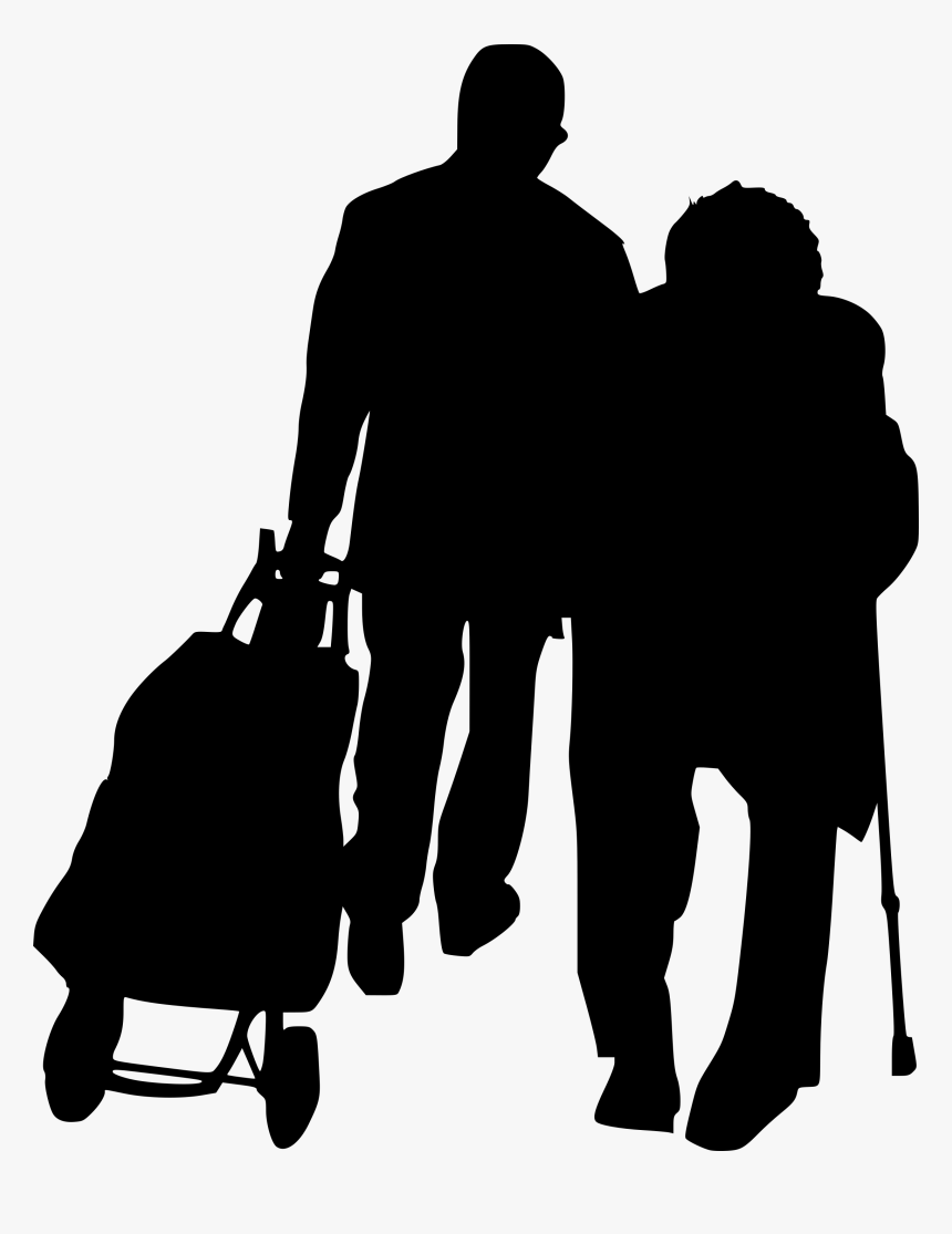 Old Person Silhouette Png, Transparent Png