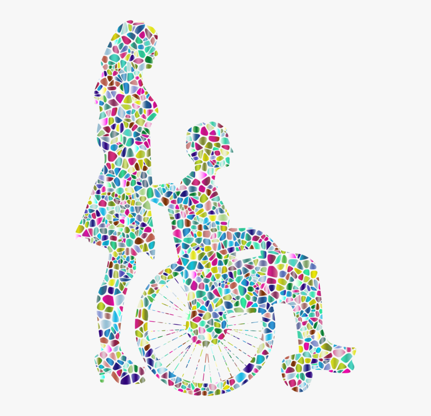 Pink,art,area - Free Images Old Person Wheelchair, HD Png Download