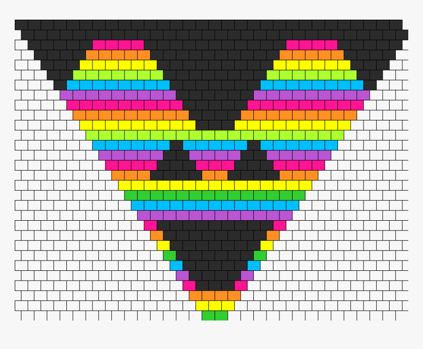 Rainbow Deadmau5 Bandana Bead Pattern - Pony Bead Bikini Pattern, HD Png Download