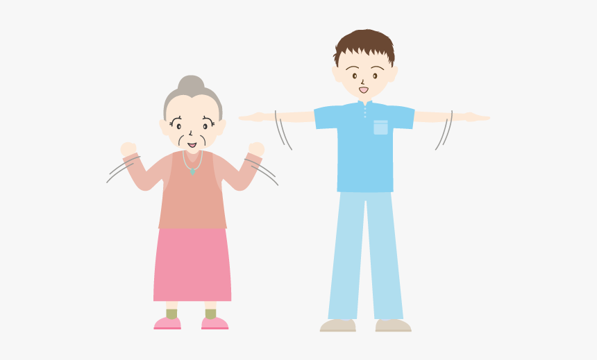 Exercise Elderly Cartoon Png, Transparent Png