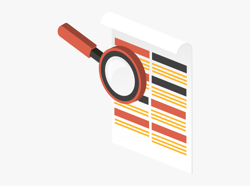A Magnifying Glass Over Piece Of Paper - Circle, HD Png Download