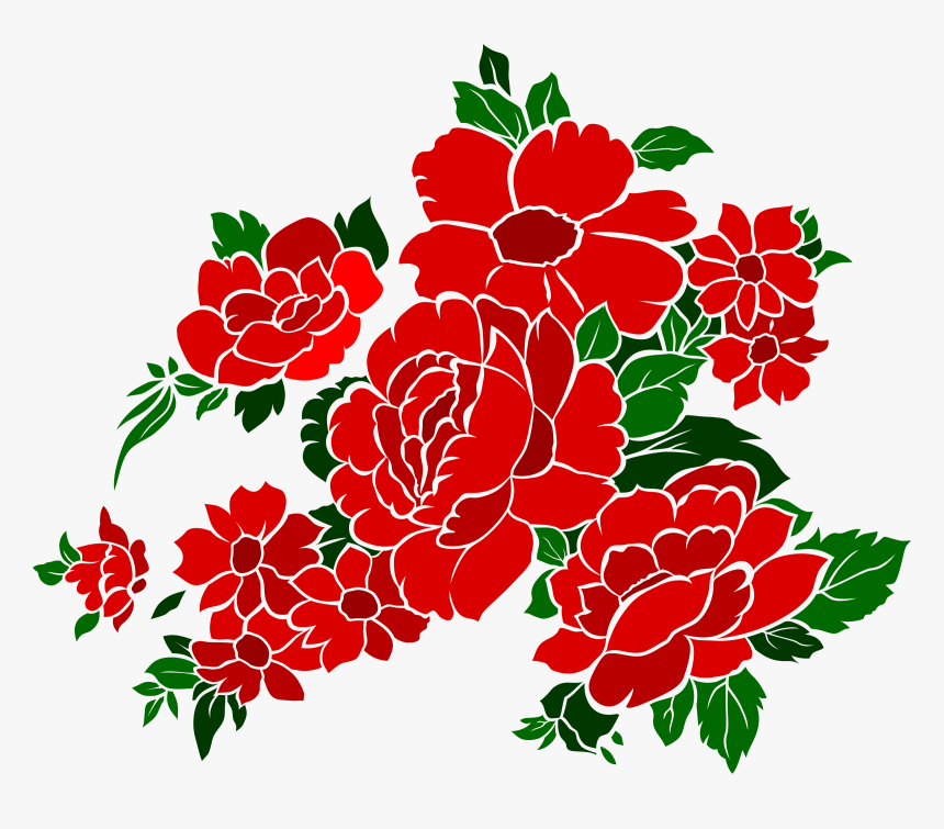Vintage Flowers Rose 4 Clip Arts - Rose, HD Png Download
