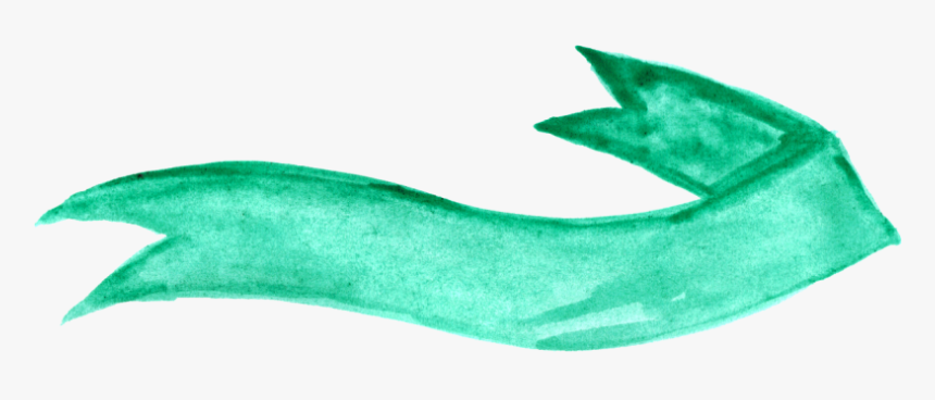 Watercolor Banner Green - Label Watercolor Png, Transparent Png