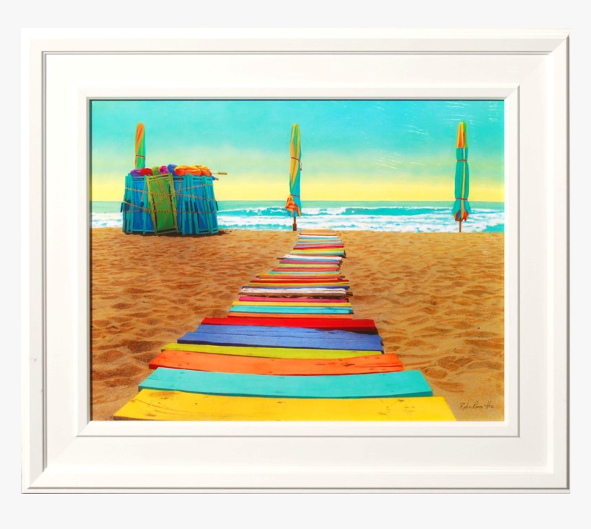 Colorful Beach Walkway Framed Art Print - Poster, HD Png Download