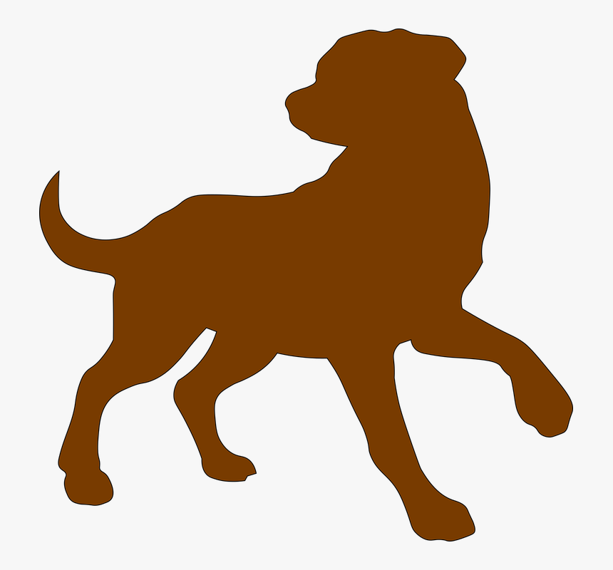 Dog, Brown, Outline, Domestic, Animal, Pet, Canine - Perro Contorno Png, Transparent Png
