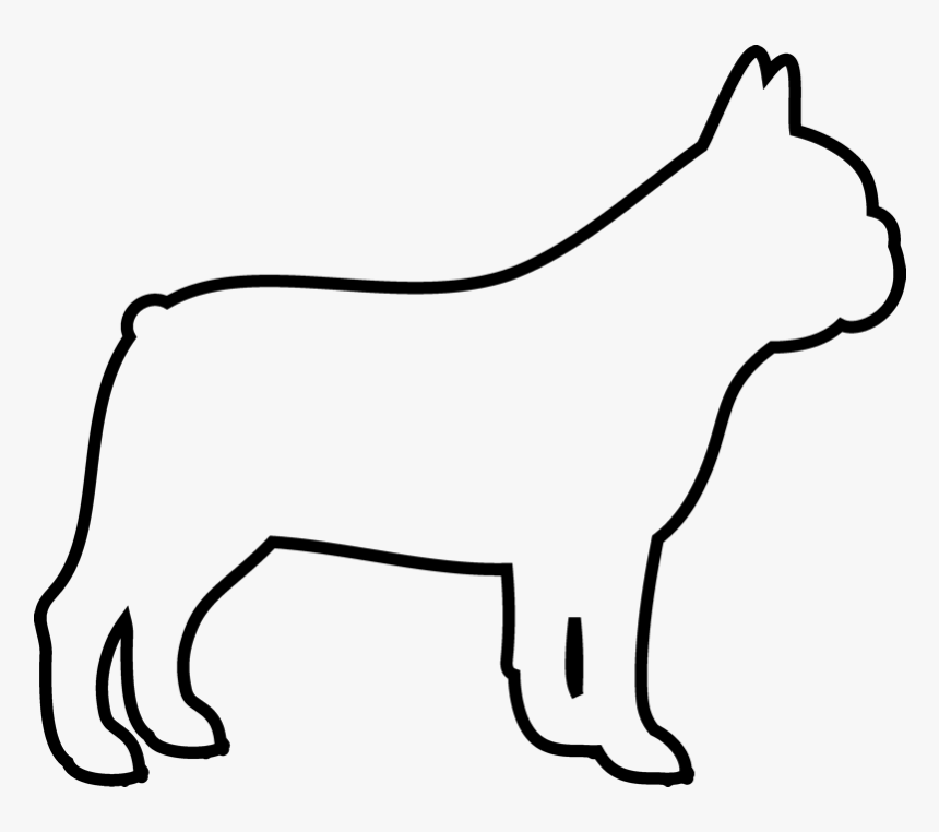 Dog Outlines French Bulldog, HD Png Download