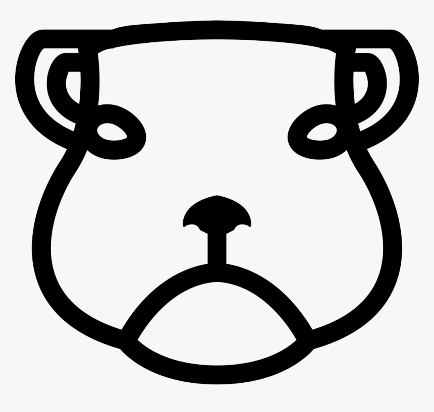 Dog Face Frontal Outline - Icon, HD Png Download