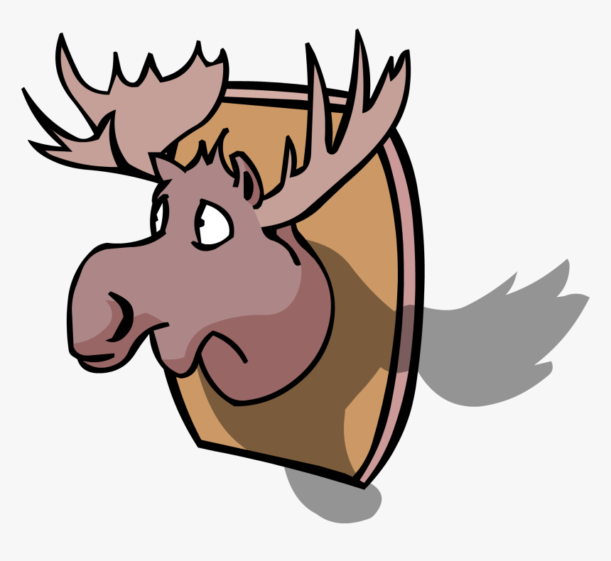 Transparent Moose Silhouette Png - Clipart Transparent Moose Head, Png Download
