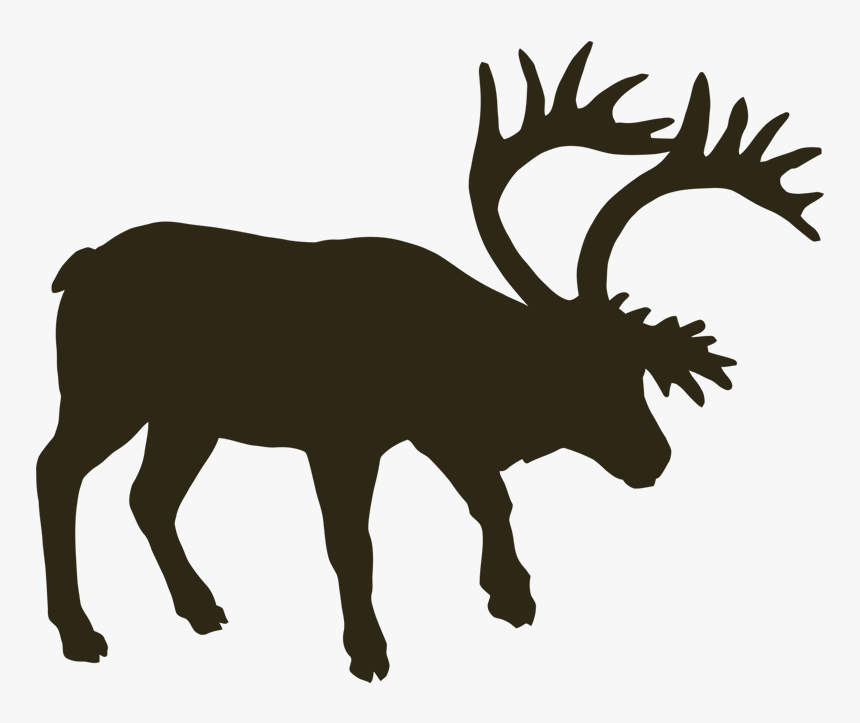 Transparent Moose Antlers Png - Silhouette Musk Ox, Png Download