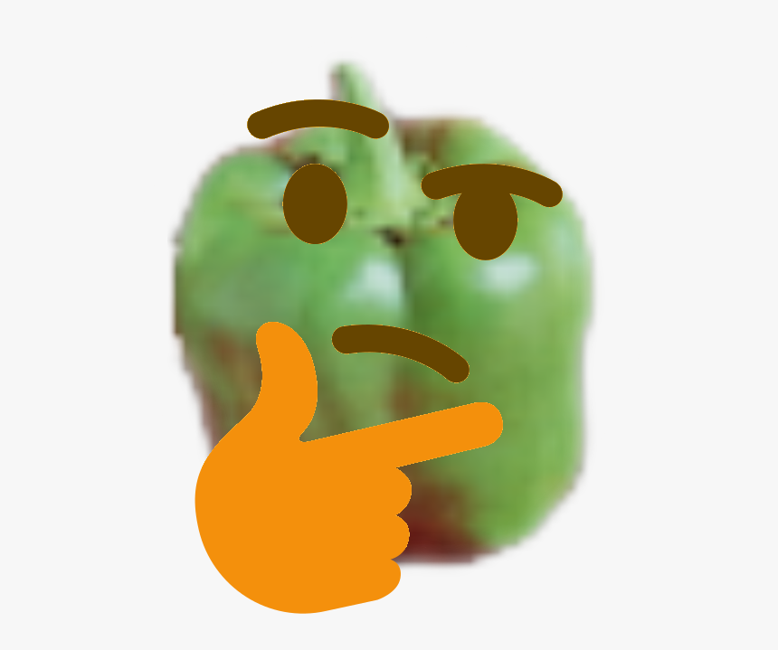 Pepper Thinking Emoji, HD Png Download