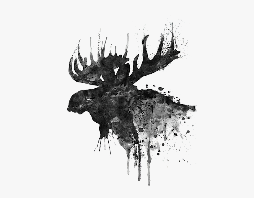 Black And White Moose, HD Png Download