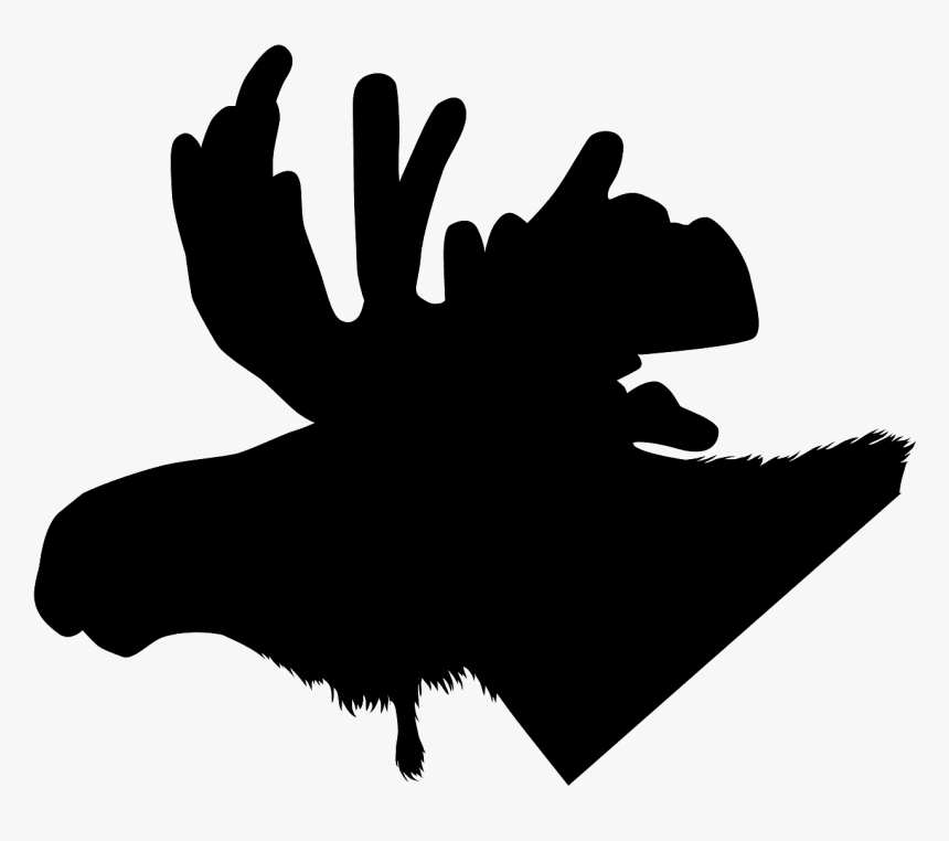 Moose Head Silhouette Vector, HD Png Download