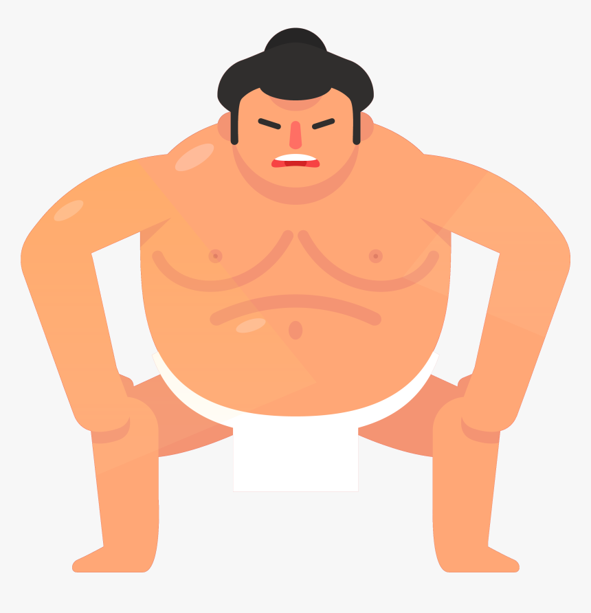 Sumo Wrestling Cartoon Clip Art - Sumo Wrestler Cartoon Png Transparent Background, Png Download