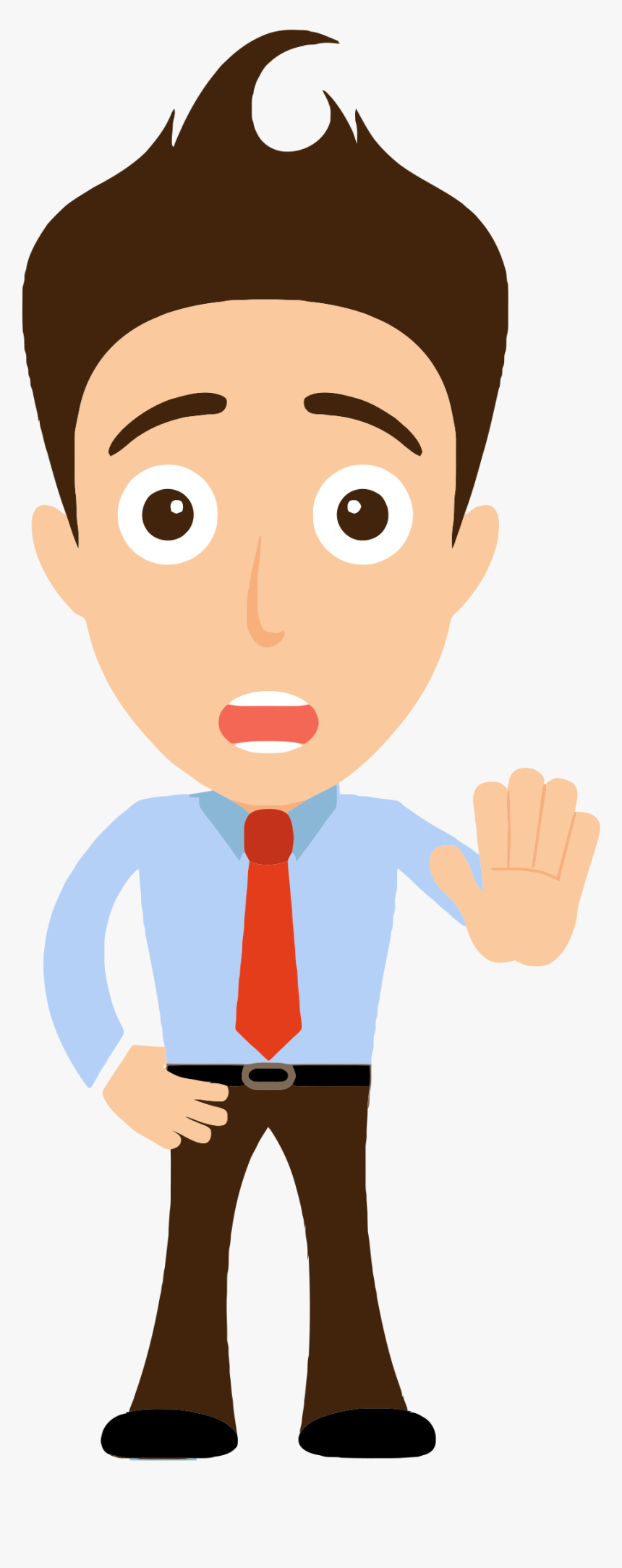 Men Stopping Hombre Parado - Person Clipart, HD Png Download