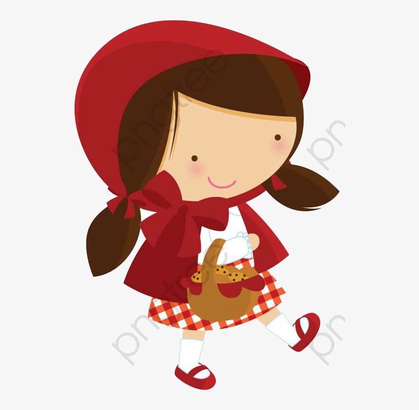 Hand Painted Cartoon Little - Chapeuzinho Vermelho Para Imprimir, HD Png Download