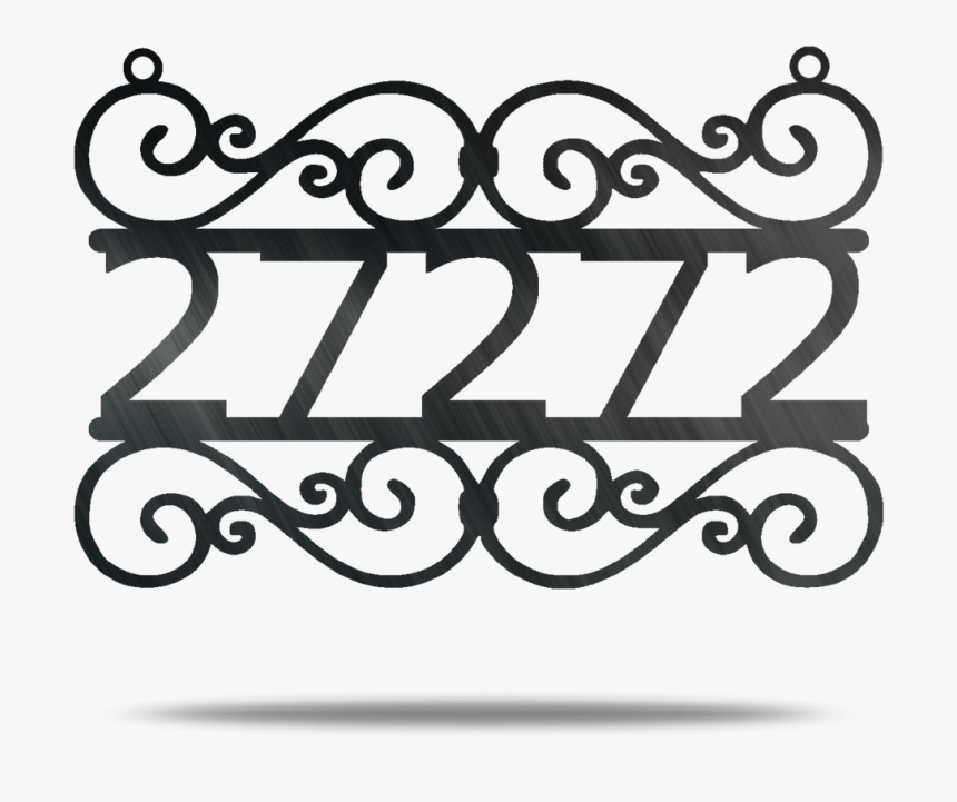 Swirl Address Customizable Metal Wall Sign - Wrought Iron Png Logo, Transparent Png