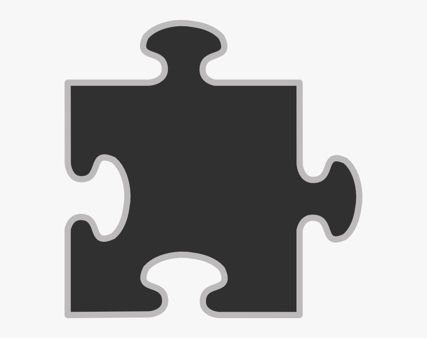 Gray Puzzle Piece Png, Transparent Png