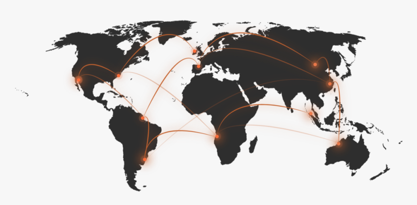 Global Trading - World Map Silhouette Png, Transparent Png