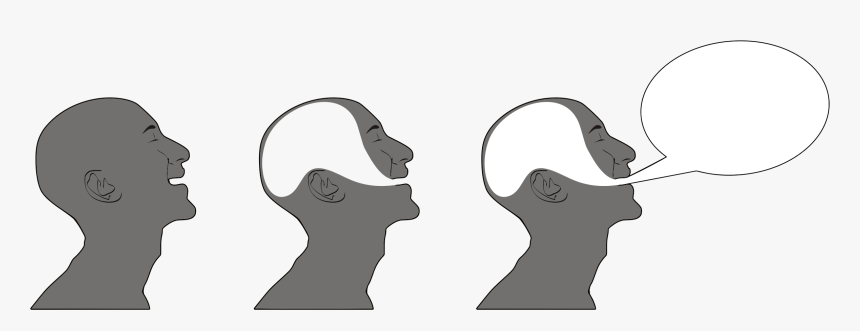 Three Men And A Speech Bubble Clip Arts - Practicing Pronunciation, HD Png Download