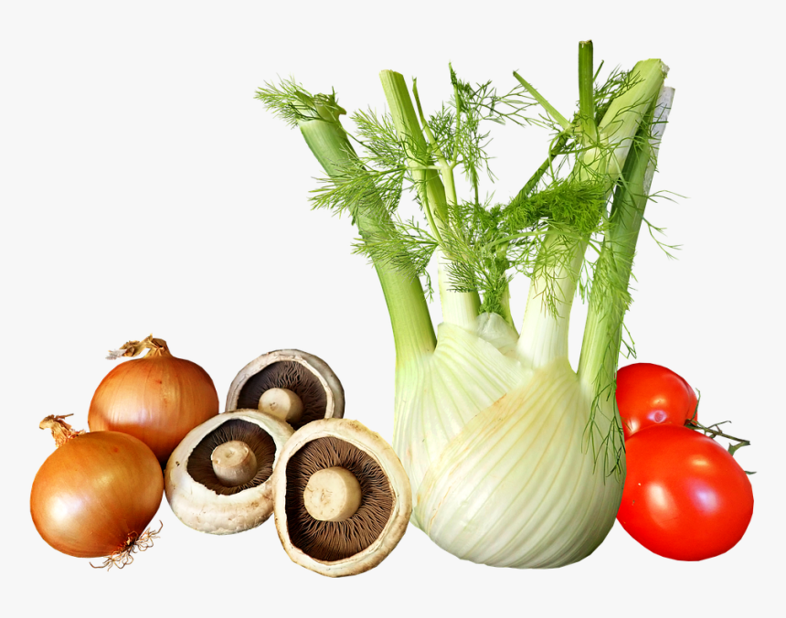 Vegetables, Onions, Fennel, Tomato, Mushroom, Cooking - Food To Eat When On Your Period, HD Png Download
