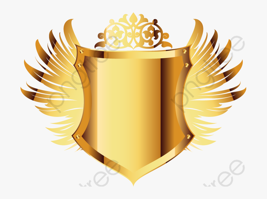 Golden Wings Painted Geometric - Asas Logo Dourada, HD Png Download