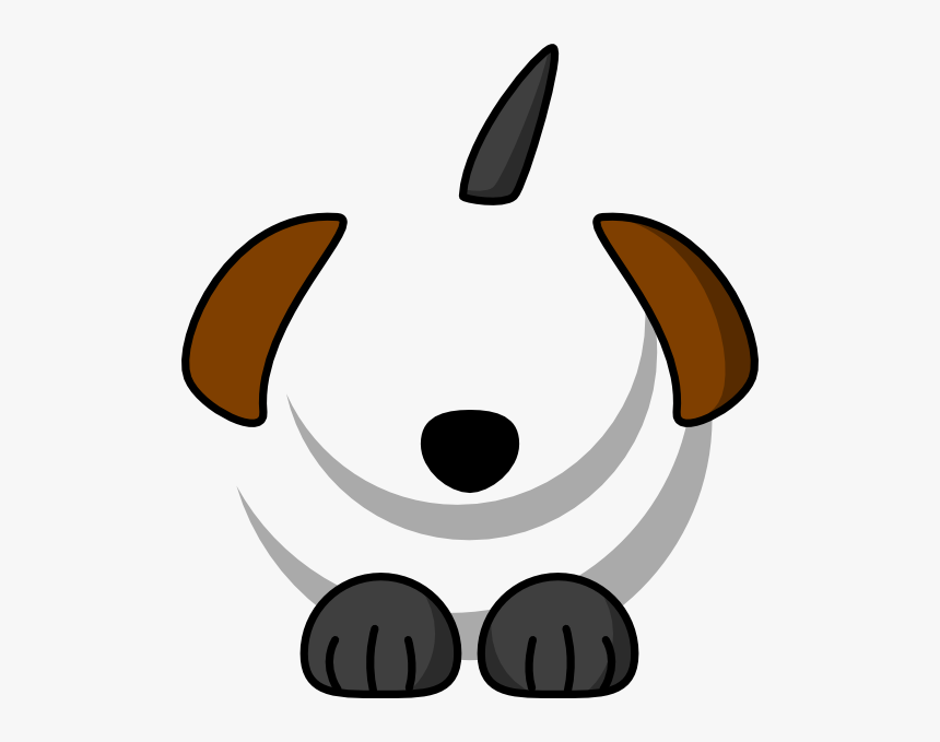 Dog Black Brown Ears Svg Clip Arts - Dog Paw Cartoon Png, Transparent Png