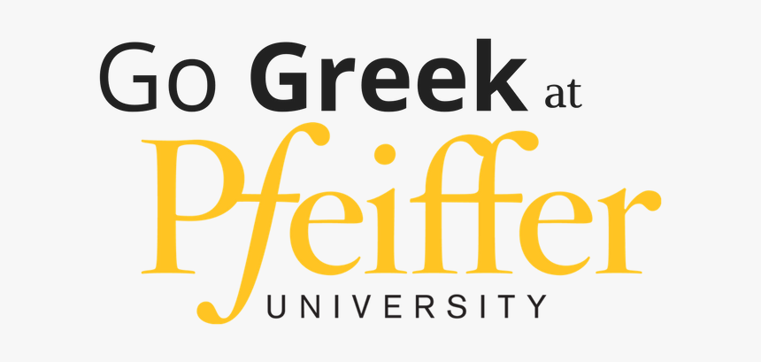 Pfeiffer Go Greek Logo - Pfeiffer University Png, Transparent Png